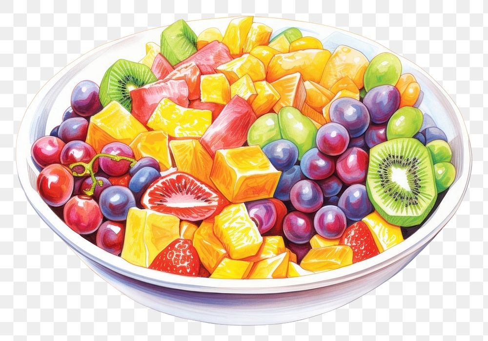 PNG Fruit Salad bowl grape salad food. AI generated Image by rawpixel.