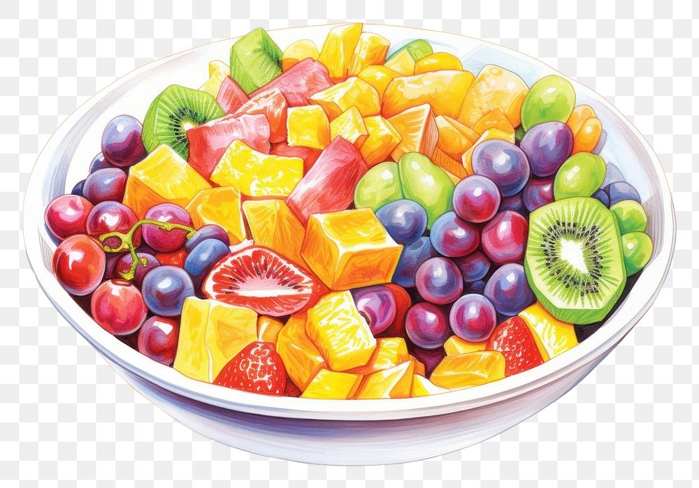 PNG Fruit Salad bowl grape salad food. 