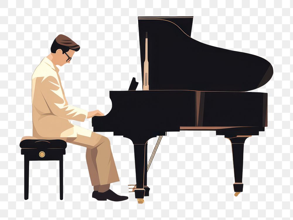 PNG Piano keyboard musician pianist. AI generated Image by rawpixel.