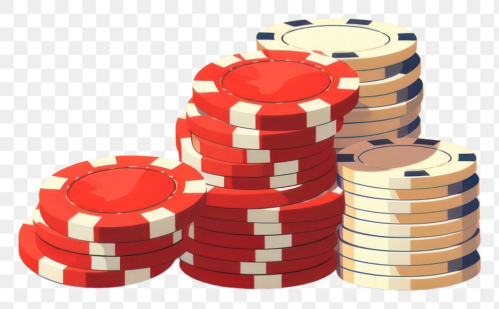 PNG Poker casino chips gambling game opportunity. AI generated Image by rawpixel.
