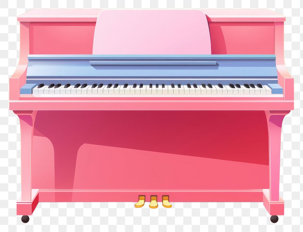 PNG A rainbow piano keyboard pink pink background. 