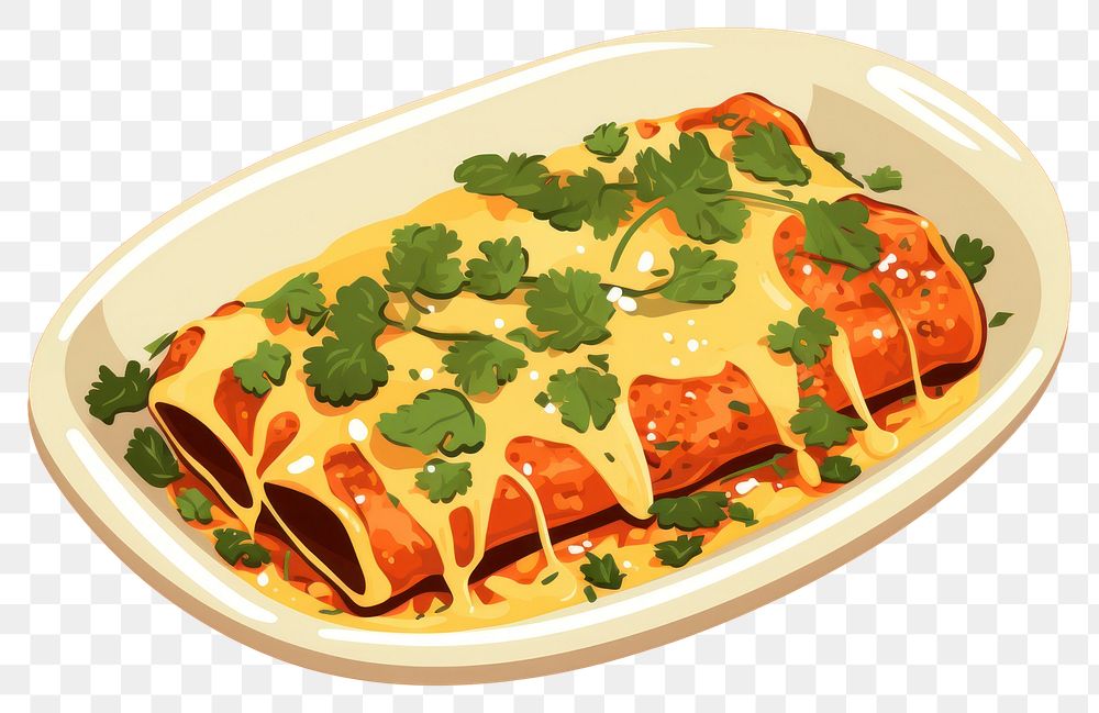 PNG Enchiladas food enchilada plate. AI generated Image by rawpixel.