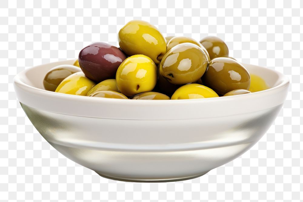 PNG Bowl olive food white background. AI generated Image by rawpixel.