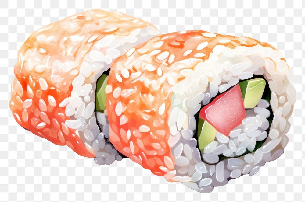 PNG California roll sushi food rice. AI generated Image by rawpixel.