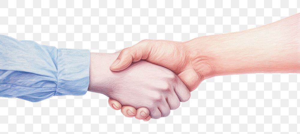 PNG Handshake white background togetherness agreement. AI generated Image by rawpixel.