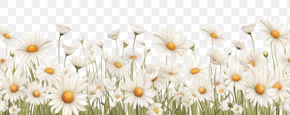 PNG White daisy backgrounds outdoors flower. AI generated Image by rawpixel.