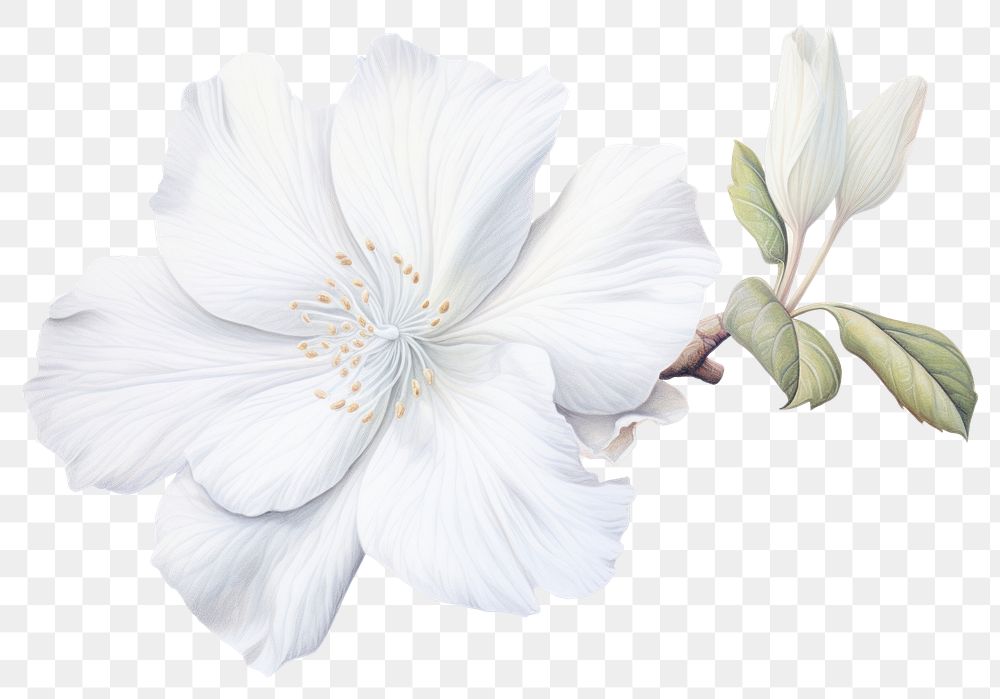 PNG White flower hibiscus blossom petal. 