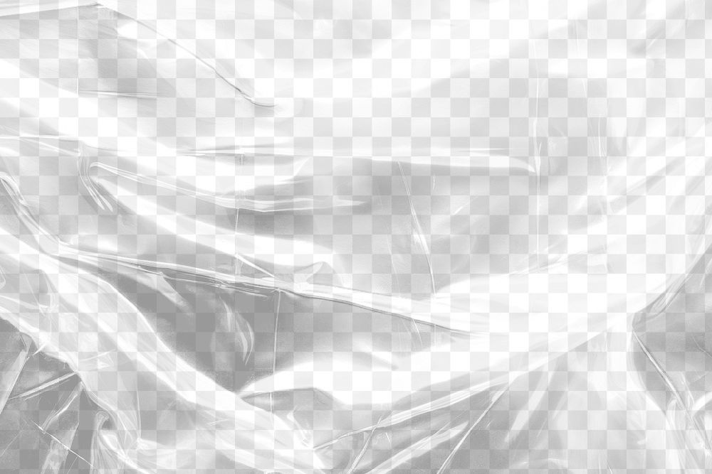 PNG Shiny crumpled plastic texture.