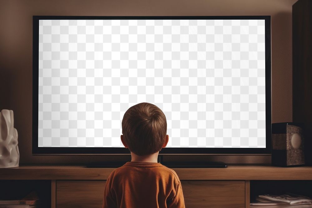 Smart TV screen png mockup, transparent design