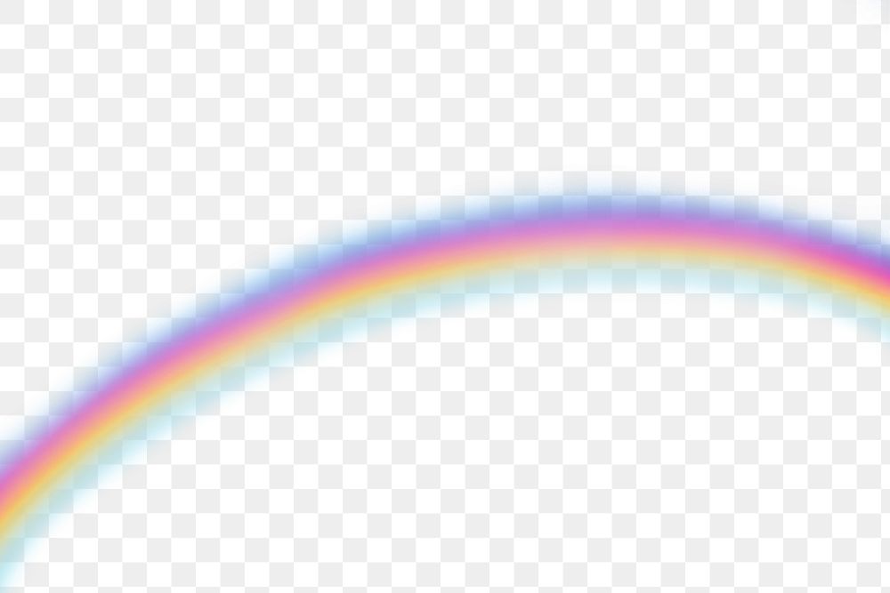 PNG rainbow effect, transparent background AI generated image by rawpixel