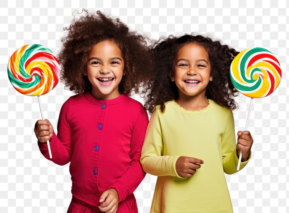 PNG Kids carrying lollypop confectionery lollipop candy. AI generated Image by rawpixel.