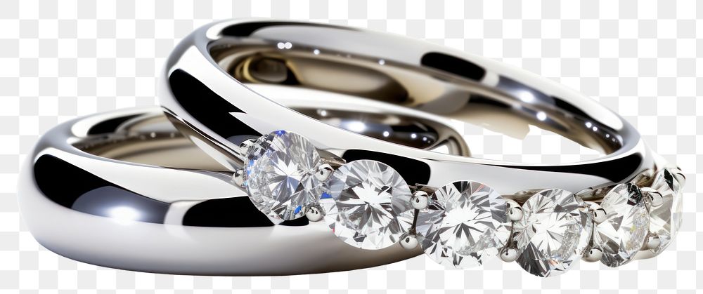 PNG Contemporary diamond rings platinum gemstone jewelry. 