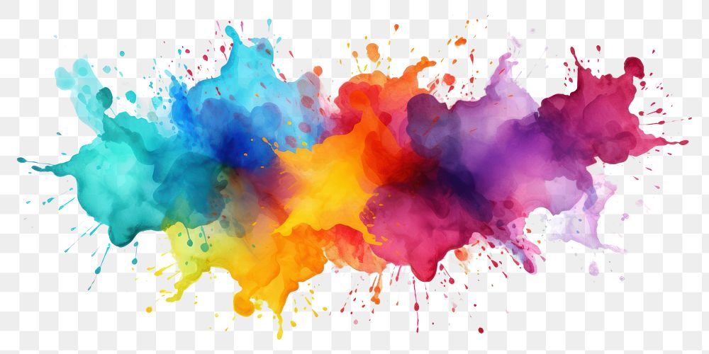 PNG Color splatter backgrounds drawing white background. AI generated Image by rawpixel.