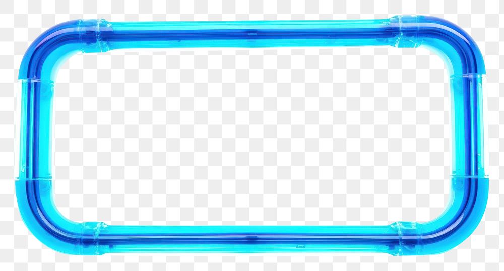 PNG Blue neon frame technology rectangle turquoise. AI generated Image by rawpixel.
