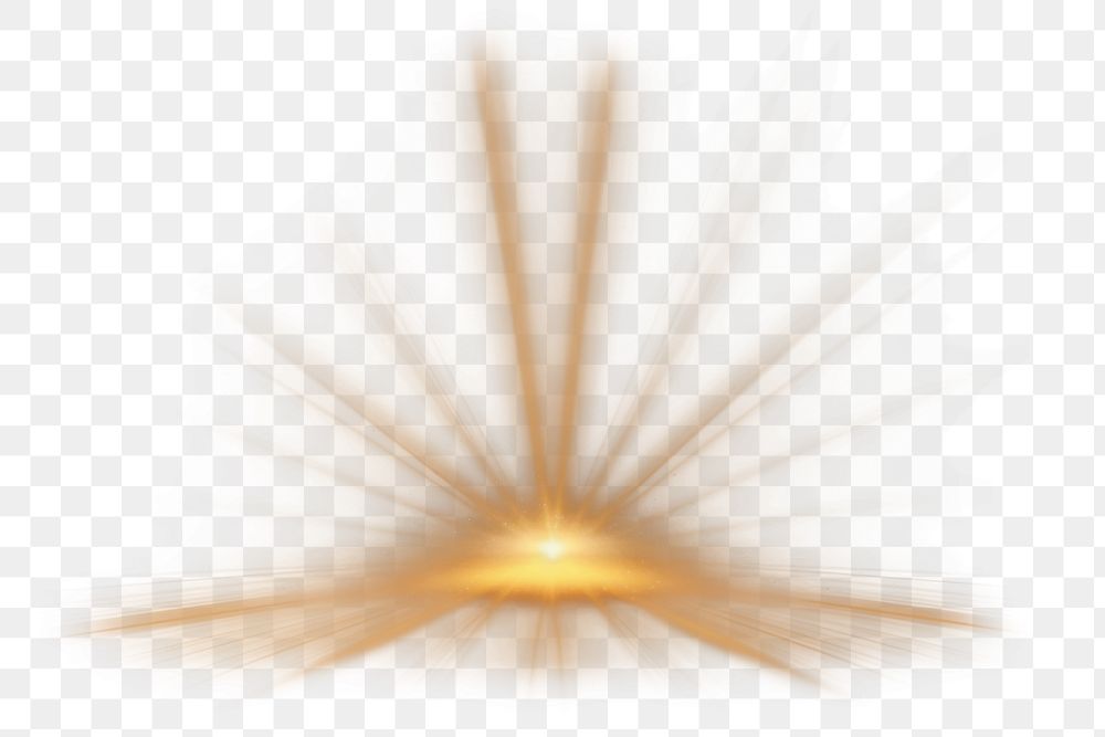 PNG gold light effect, transparent background 