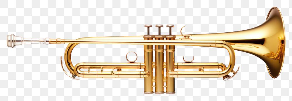 PNG Trumpet music horn gold. AI generated Image by rawpixel.
