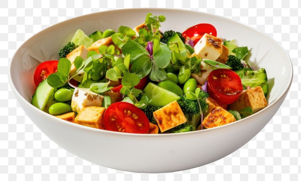PNG Silken Tofu Salad salad food bowl. AI generated Image by rawpixel.