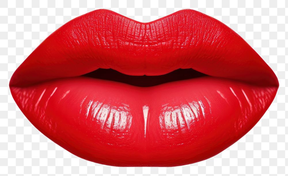 PNG Red mouth lipstick shape cosmetics. 