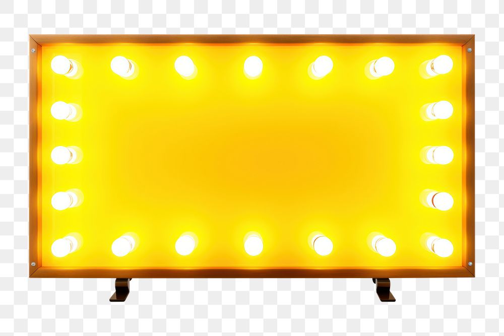 PNG Board light neon bulbs lighting yellow white background. AI generated Image by rawpixel.