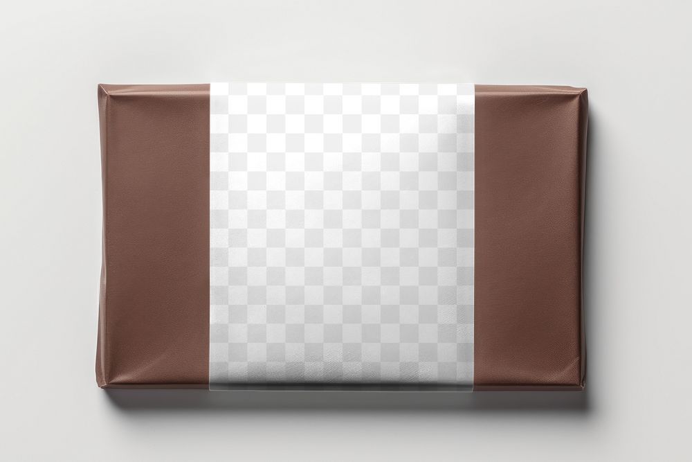 Chocolate box png mockup, transparent product packaging