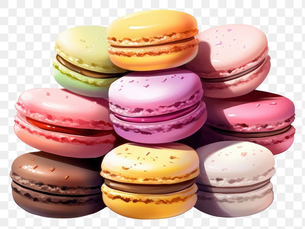 PNG Assorted macarons food confectionery chocolate. 