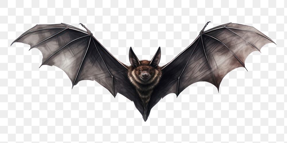 PNG Bat wildlife animal white background. AI generated Image by rawpixel.