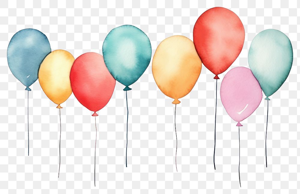 PNG Balloons cartoon white background anniversary. 