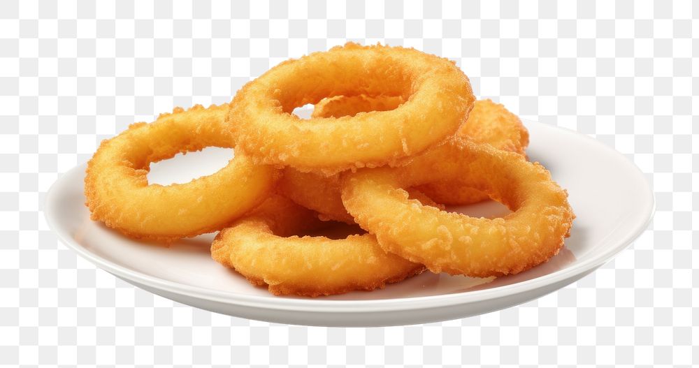 PNG Onion rings plate food freshness. AI generated Image by rawpixel.