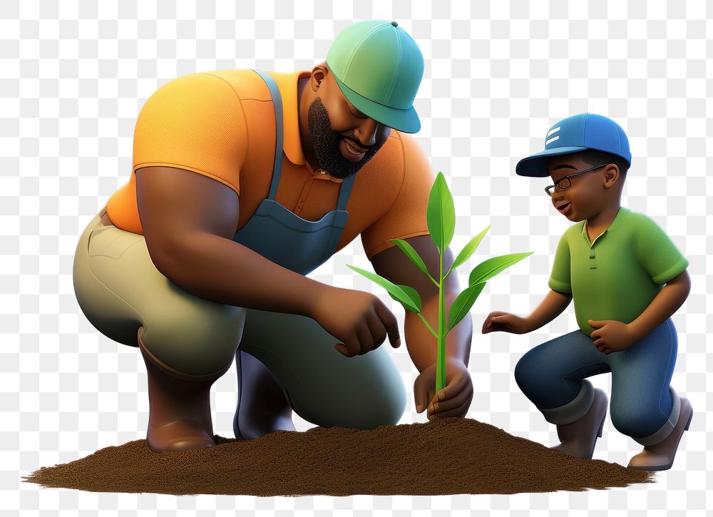 PNG Gardening outdoors father plant. AI generated Image by rawpixel.