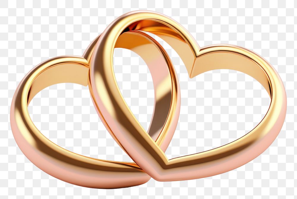 PNG Golden ring jewelry heart love. 