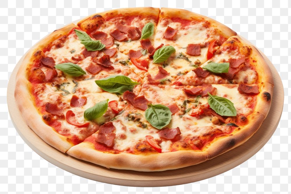 PNG Traditional italian pizza food white background mozzarella. 