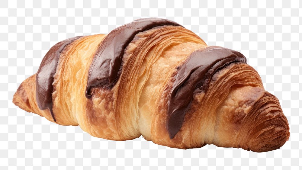 PNG Chocolate croissant bread food white background. AI generated Image by rawpixel.