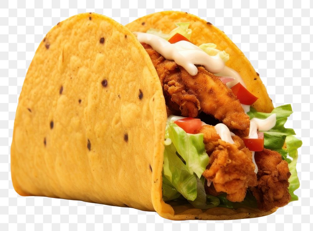 PNG Taco food white background vegetable. 