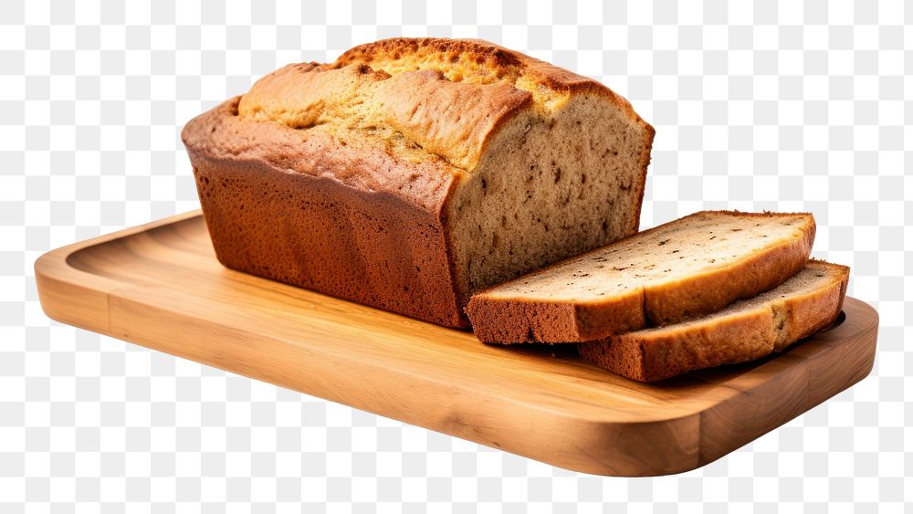 PNG Banana bread sliced food wood  