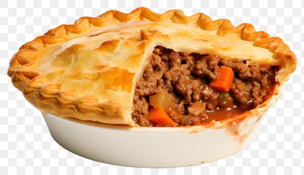 PNG Meat pie dessert food white background. AI generated Image by rawpixel.