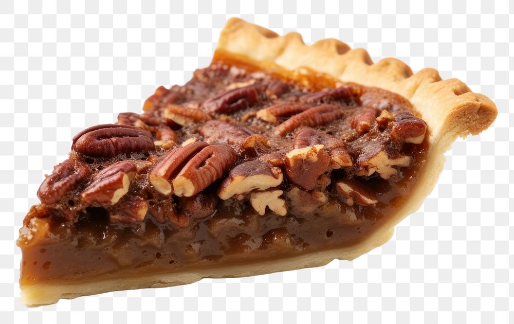 PNG Pecan pie dessert slice food. AI generated Image by rawpixel.