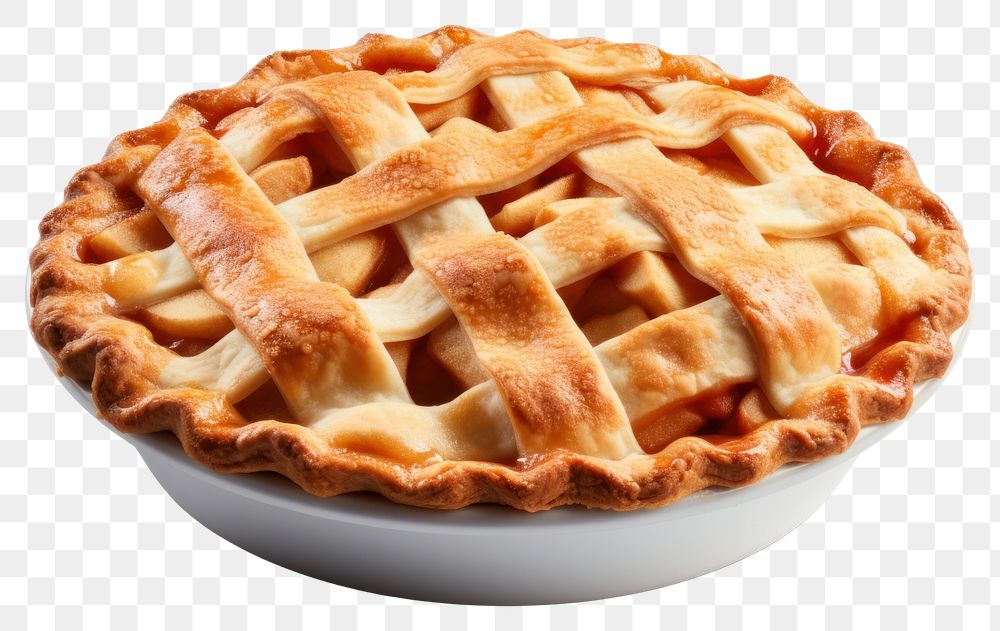 PNG Apple pie dessert food white background. AI generated Image by rawpixel.
