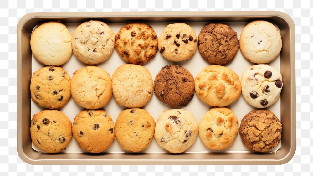 PNG Cookie bread food tray. AI generated Image by rawpixel.