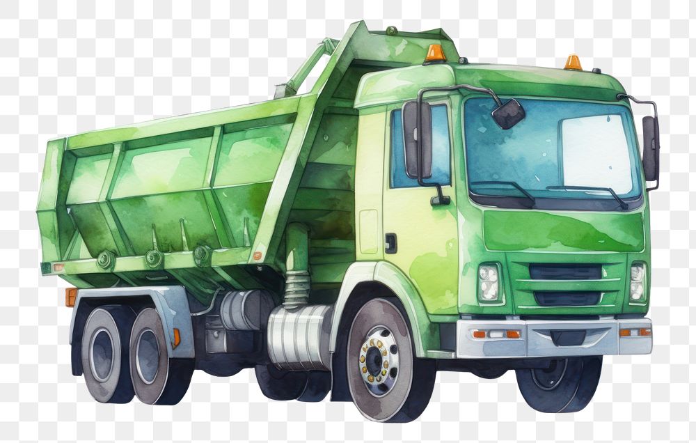 PNG Cute Garbage truck vehicle transportation garbage truck. AI generated Image by rawpixel.
