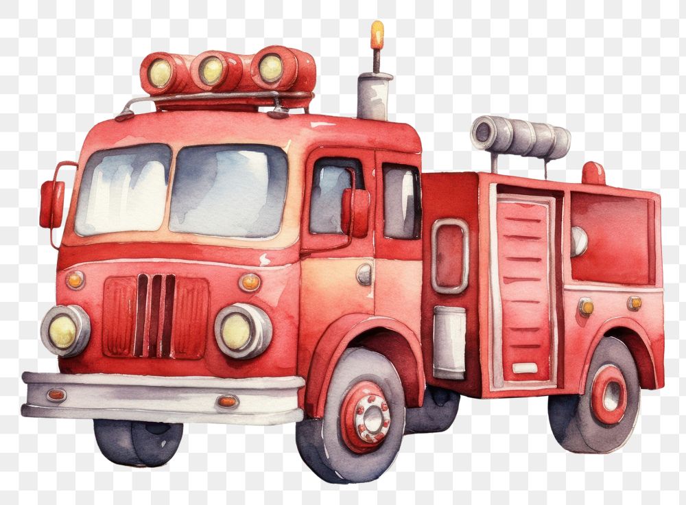 PNG Cute fire engine vehicle truck car. AI generated Image by rawpixel.