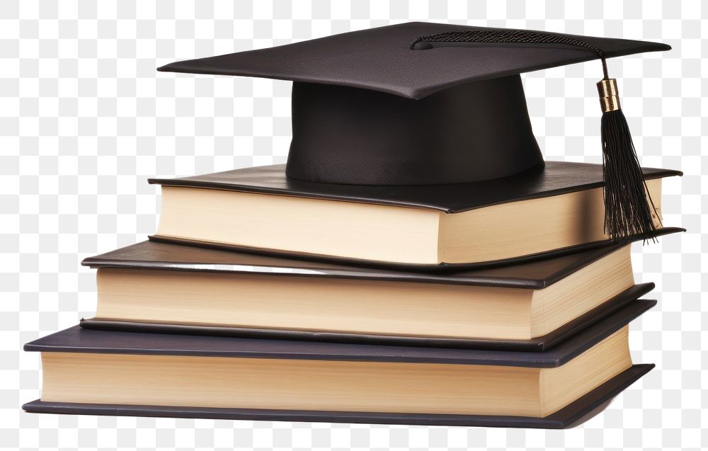 PNG Black graduation hat book | Free PNG - rawpixel