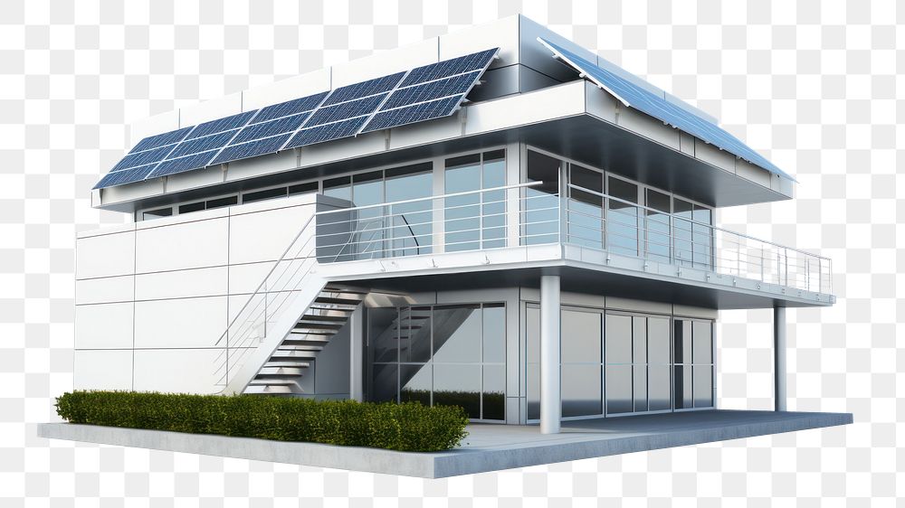 PNG Solar panels building architecture house. AI generated Image by rawpixel.