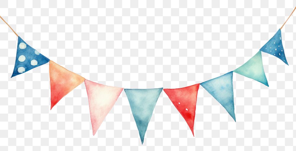 PNG Colorful party bunting flag celebration creativity decoration. AI generated Image by rawpixel.