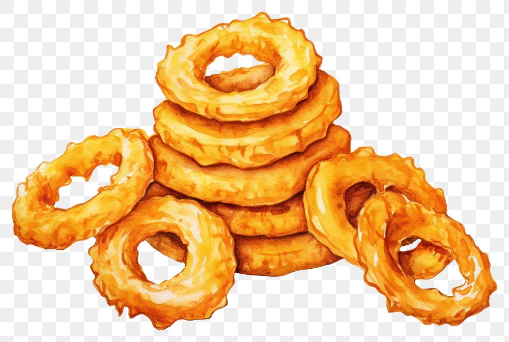 PNG Onion rings dessert pretzel pastry. AI generated Image by rawpixel.