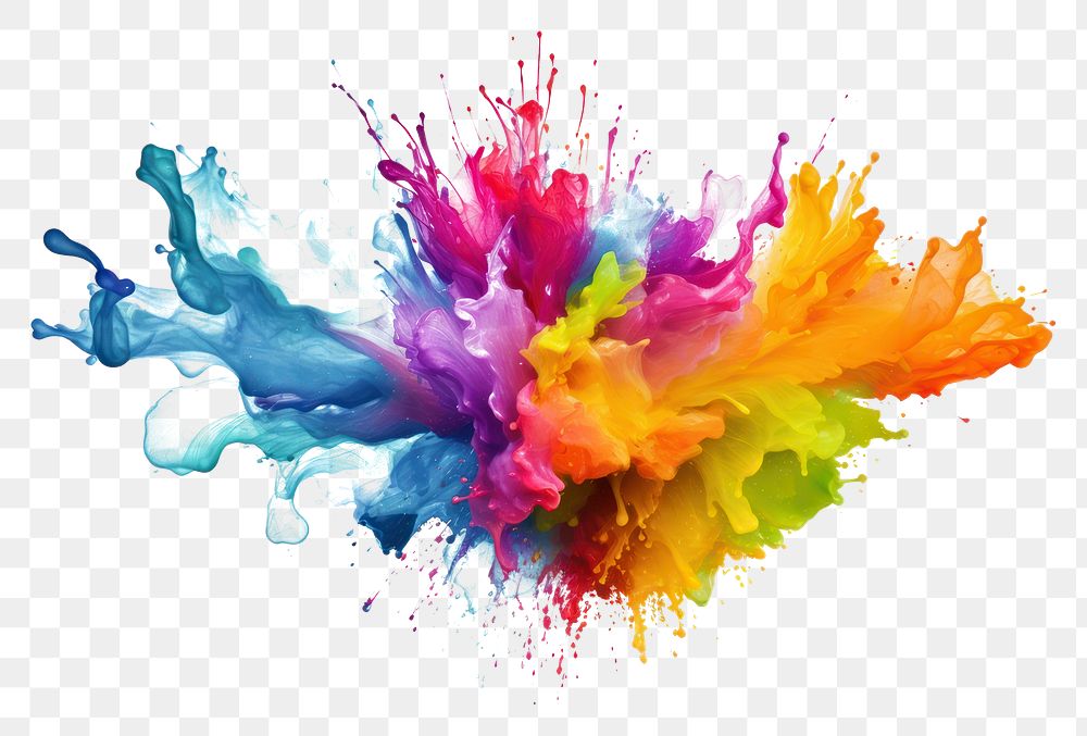 PNG Water color splash art creativity splattered