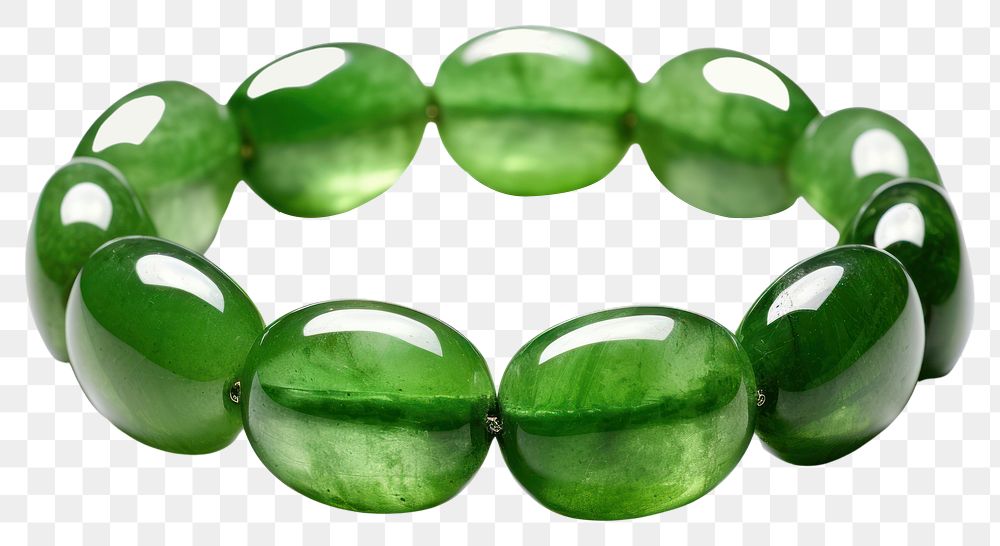 PNG Jade bracelet gemstone jewelry white background. AI generated Image by rawpixel.
