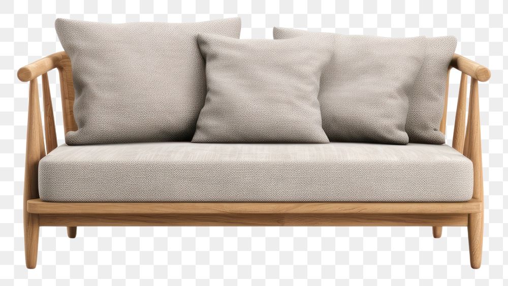 PNG Japandi sofa furniture cushion pillow. AI generated Image by rawpixel.
