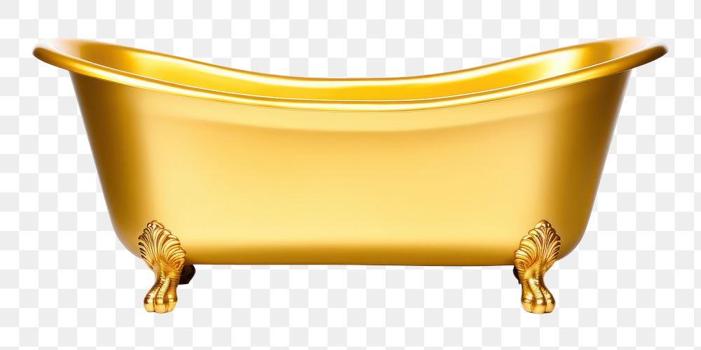 PNG Golden bathtub gold bathroom hygiene. AI generated Image by rawpixel.