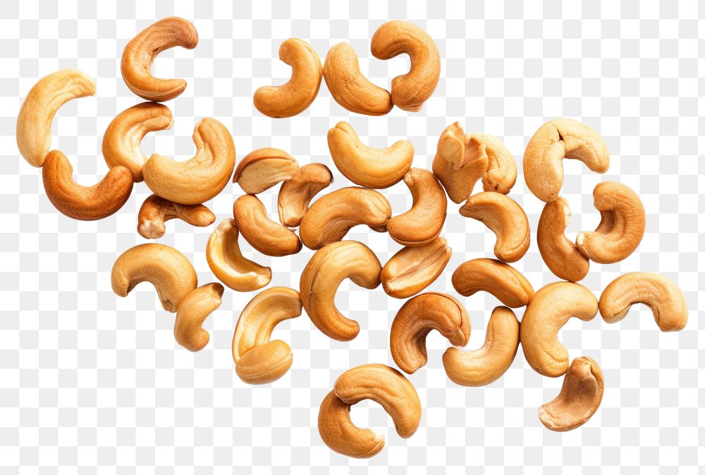PNG Cashew food nut white background. AI generated Image by rawpixel.