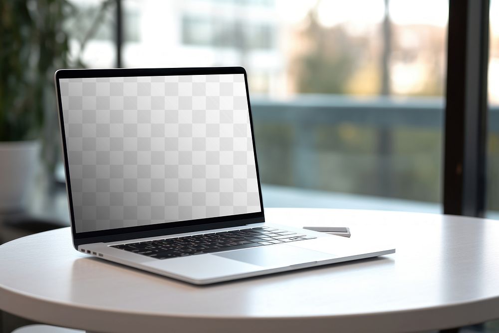 Png laptop screen mockup, transparent design